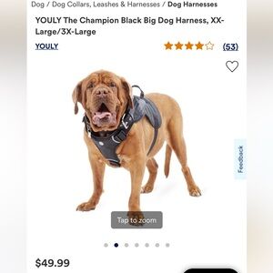 Youly big dog tactical style harness